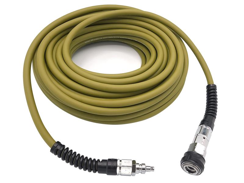 H&M しなやかな高圧ホース 「COBRA」 最高使用圧3.0MPa 内径6×外径10mm オリーブカラー