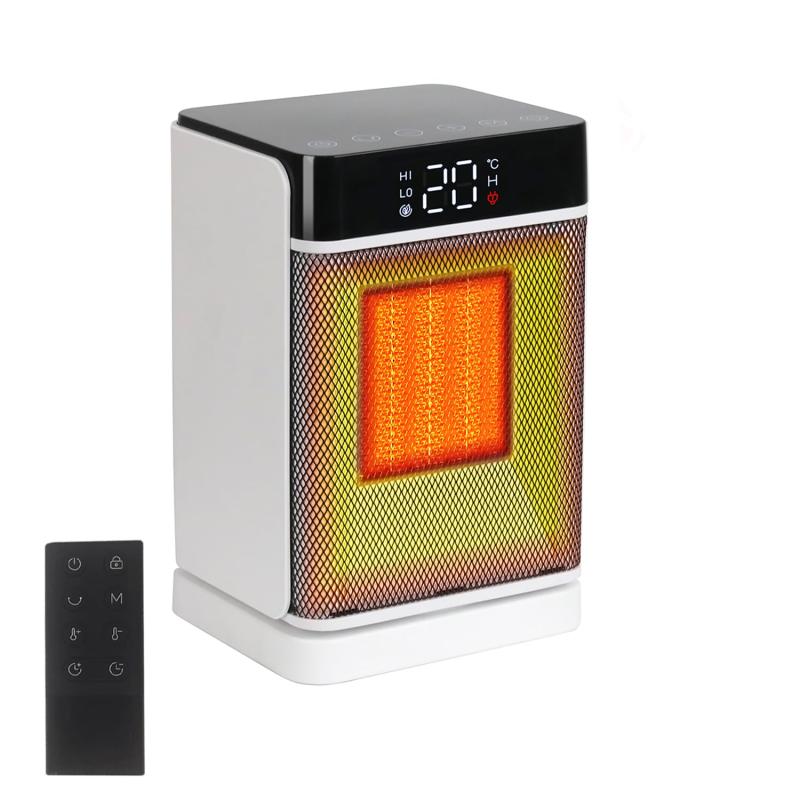 【2025革新型&LEDディスプレイ表示】 ヒーター 小型 セラミックヒーター 8W/900W1200w 4段階 速暖 省エネ 1~24Hタイマー機能 4段階温度調節 温風 省エネ 足元 暖房 人感センサー 首振り 液晶ディ