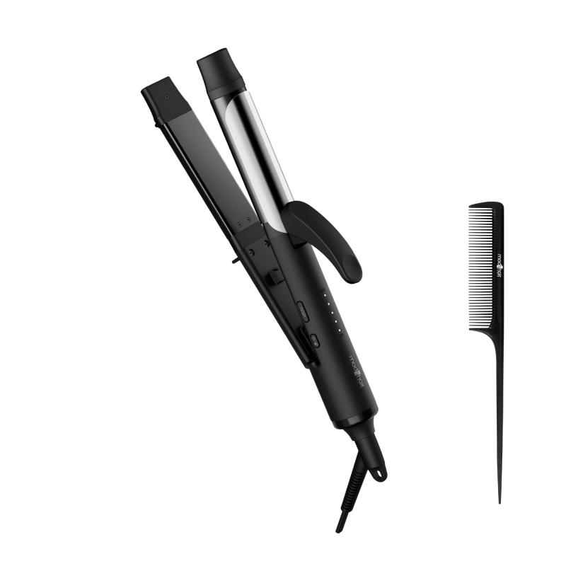 [ mod\u0027s hair ] アドバンススマート さし引きイオン 2WAY 鉄 (MHI-3287-K-K)【 一台で 引っ切りない と 長い巻き毛 に相応う 外国で相応う パウダーコンパクト 髪の毛鉄 でどこでも思い通りの頭付きに】同盟罷工