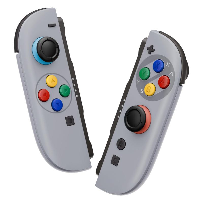 eXtremeRate Joycon 2対応用DIY交換シェルボタン、Nintendo Switch 2対応フルセットハウジングケース+デコレーションストリップ+ミドルブラケット+ボタン+工具キット-デラックス版