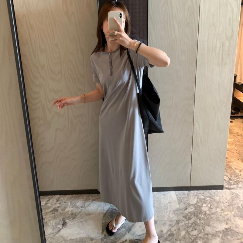 衣裳 お上さん用 半開襟 短袖 うつり変わり 綿織物 ポリエステル 真? ロング丈 黒 薄墨色 通い 精神状態 夏 分かりやすい 純色 根本規範目論む 口さかしい 口さかしい 影ぼうし