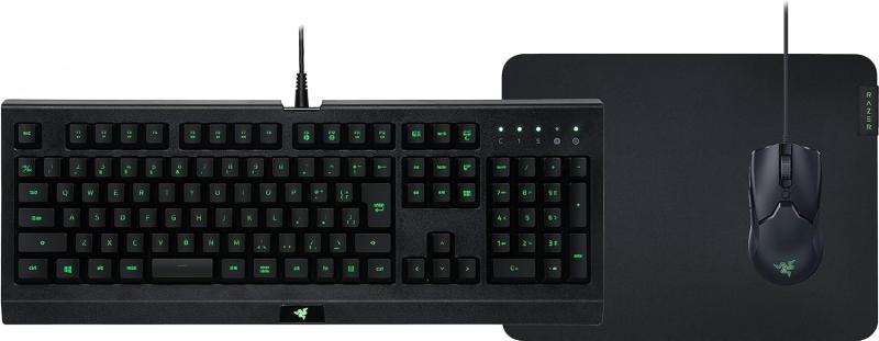 3点セット スペシャルパッケージ Level Up Bundle マウス + キーボード + マウスパッドセット 小型 軽量61g 8500DPI 6ボタン メンブレン 静音 バックライトキー Chroma 防滴設計 JP 日本語配列 [並行輸入