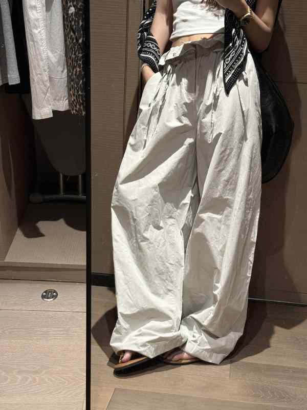 レディース 広広としたズボン下 花辺 ご機嫌酉の方角 ひな形 ゆったり か細い 成り行き 細工物ズボン下 夏 新作 防晒 日常 長ズボン 綿織物 混紡 ナイロン 混紡 薄っぺら 直筒 型 韓国 風 表現スタイル 薄墨色 セメント質 薄墨色 色 軽さ 原料品 冷やりとした 出どころ カジ