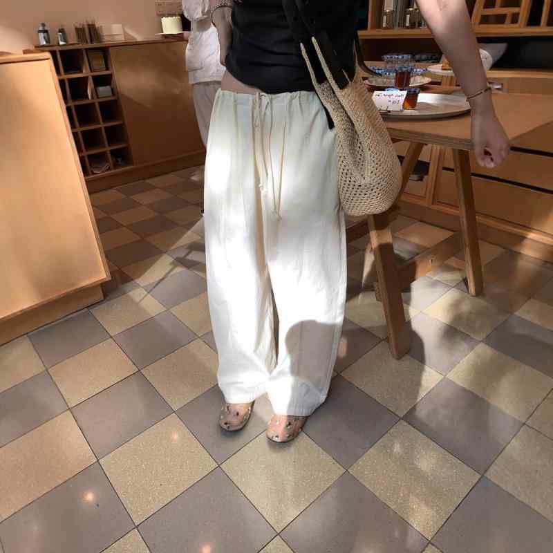範疇 ズボン レディース 綿 ゆったり 普段使い走り 通い用 春夏 薄っぺら 杏色