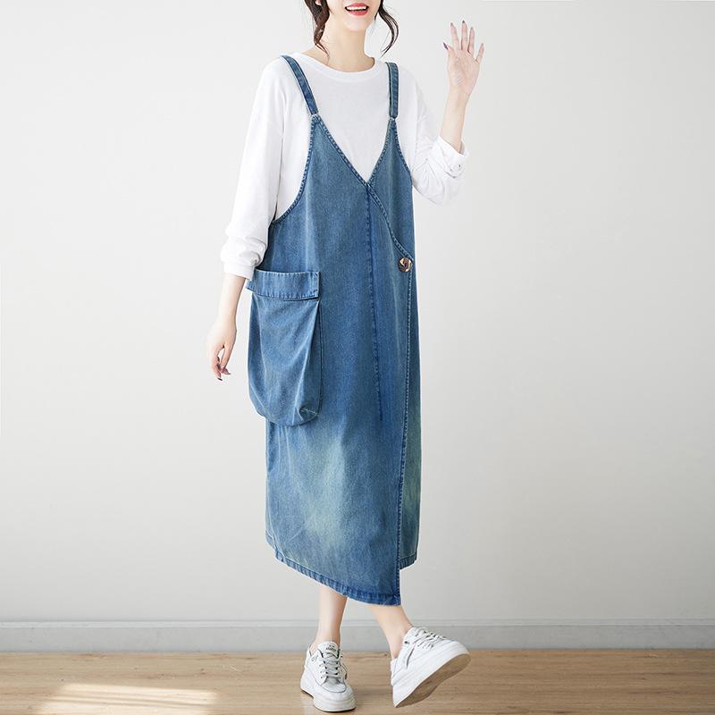 衣裳 レディース 花柄 A伝達ルート MIDI丈 表着丈 A字スコート ?? ノースリーブ 綿100% 綿織物 心地よい デイリー若い者 森系 甜美 耳あたらしい 青碧 M大きさ