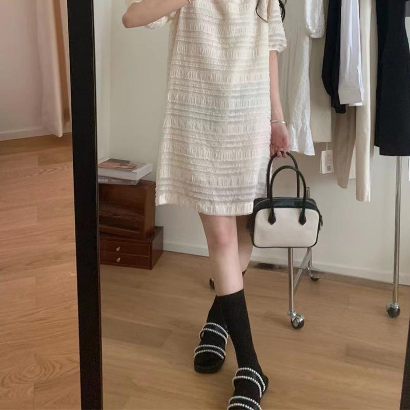 衣裳 羽毛 白いこと 羽毛 軽さ 清楚系 ガーリーフレット 甜美風 2022年 夏 M大きさ