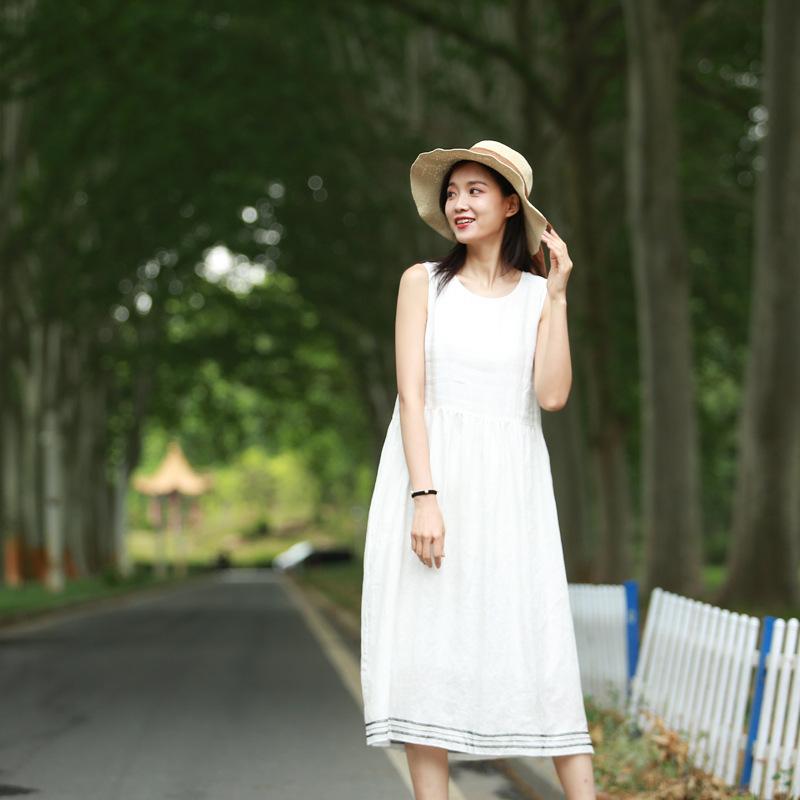 衣装 麻原料品 無地 ゆったり 心地よい ゆったり 夏服 レディース