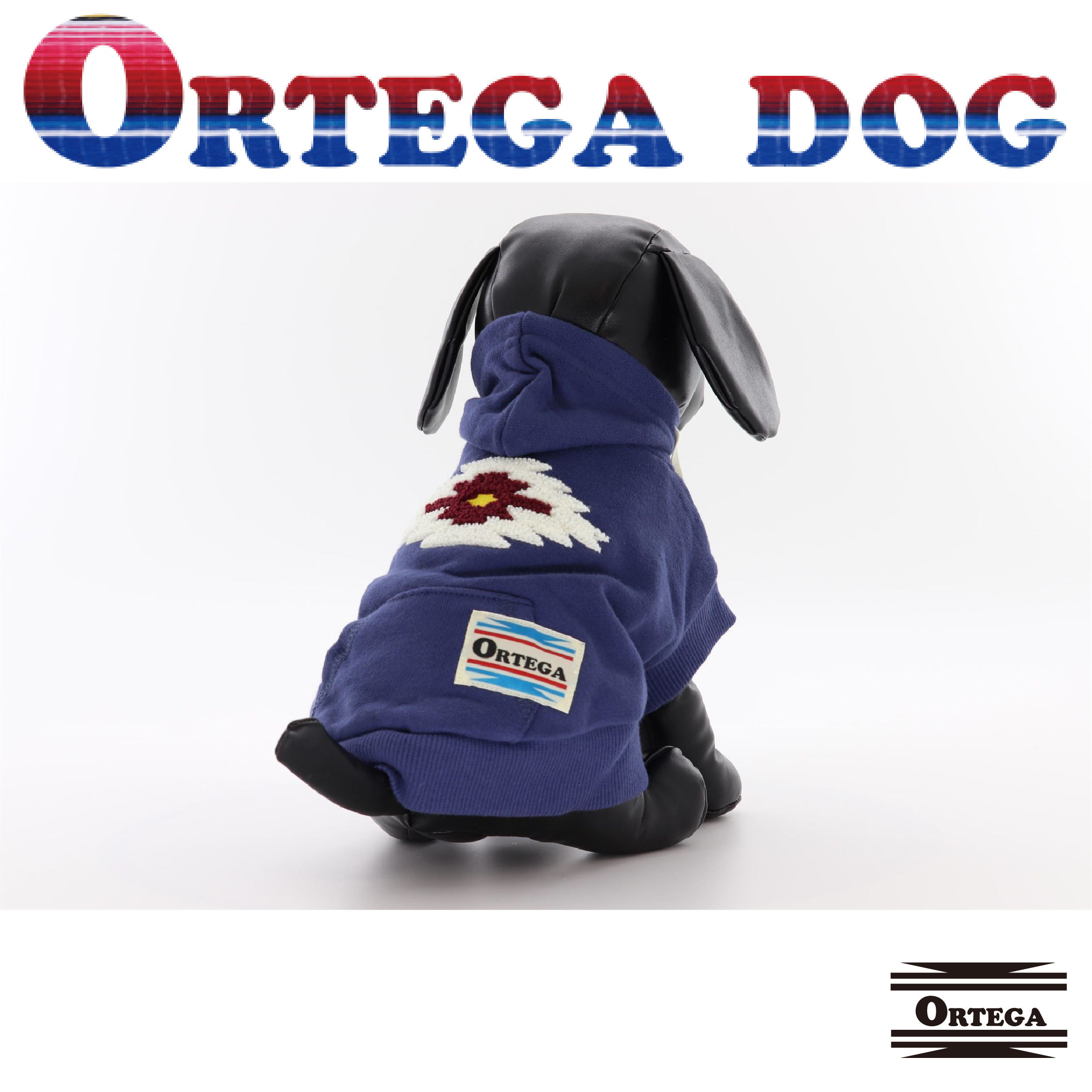 Ortega オルテガ Dog Wear パーカー ネイビー S M L 送料無料 ネコポス 代引不可 犬 服 おしゃれ アウトドア オルテガ刺繍 ネイティブアメリカンの雰囲気をそのままdog Wearに アメリカ サガラ刺繍とフード口のビーズが Painandsleepcenter Com