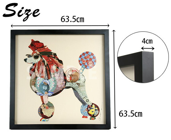 チャンピオン コラージュ絵画 トイプードル 犬 ドッグ プードル 絵画 絵 インテリア 貼り絵 コラージュ ポップアート イラスト アート アートフレーム 雑貨 高速配送 Taxaidusa Com