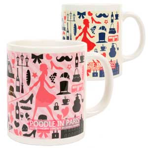 楽天市場 オリジナル マグカッププードル Poodle In Paris シルエット 食器 日用雑貨 プードル 雑貨 陶器 コーヒーカップ マグカップ グッズ 犬 ドッグ プードルチャンネル楽天市場店