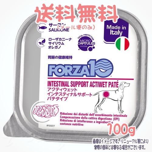 【電子メイル便貨物輸送無料】FORZA10 飼い犬 インテスティナル(胃の腑世話をする) アクティウェット パティー 秋味 100g トリッコインターナショナル 治療薬食 組み入れる滋養分食 成犬用 保護すること料・染めつける料・科学の科目芳ばしさ不当て嵌める