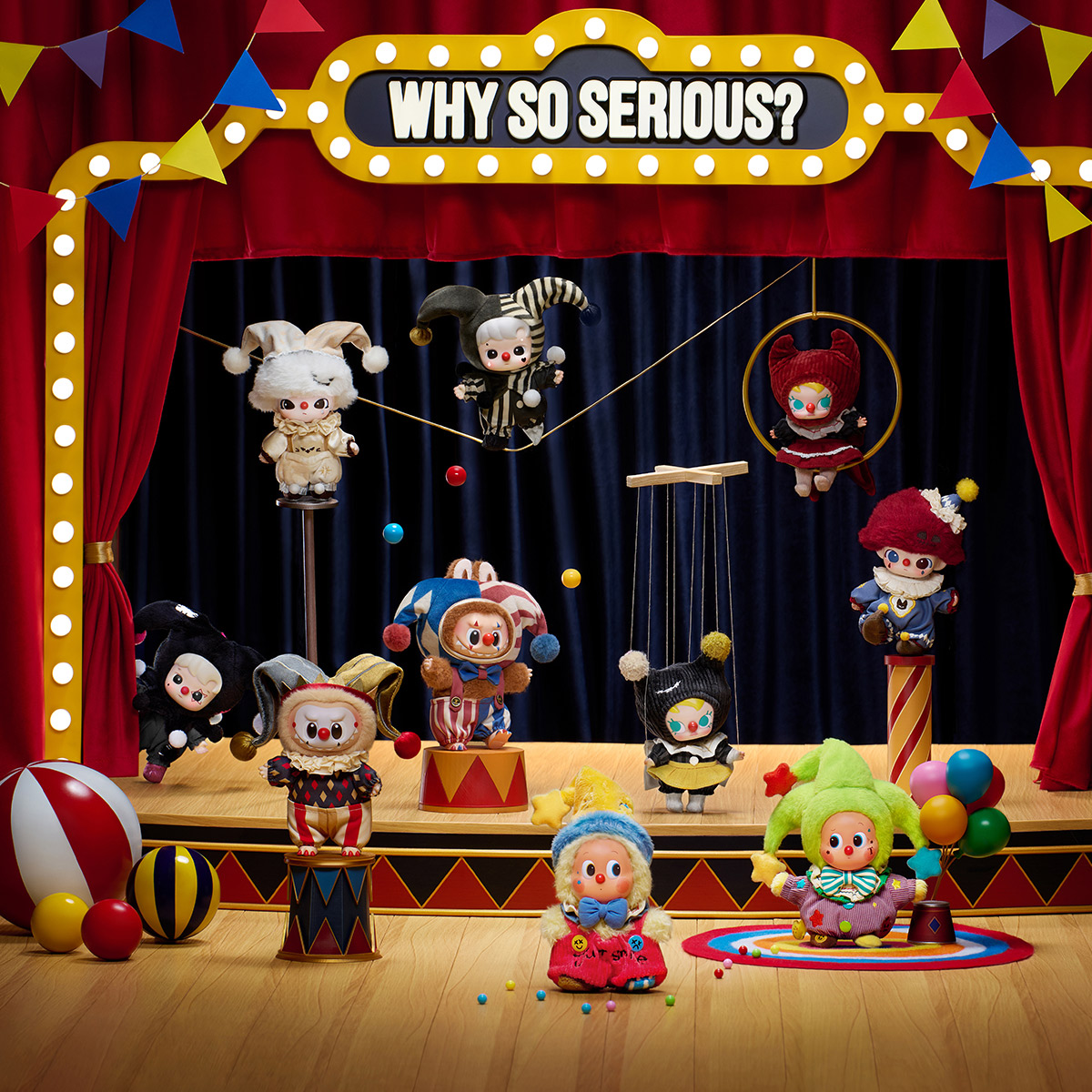 POP MART 公式ストア】WHY SO SERIOUS シリーズ ぬいぐるみペンダント 