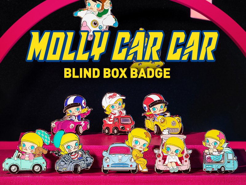 MOLLY CAR CAR シリーズ　ビンバッジ×９　POP MART