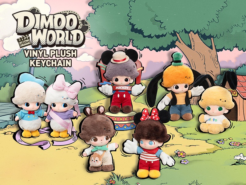 【POP MART 公式ストア】【今ならP2倍！】DIMOO WORLD &times; DISNEY シリーズ ぬいぐるみキーチェーン【アソートボックス】 dimoo ディムー ドール おもちゃ ガチャガチャ ソフビ人形 キーホルダー ブラインドドール ギフト 推し活 ポプマ｜POP MART JAPAN 店