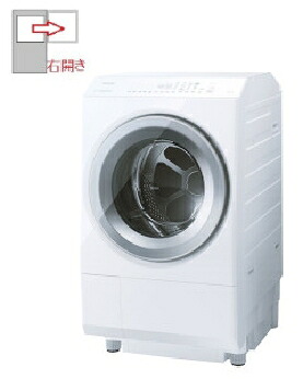 TOSHIBA（東芝） 【右開き】ドラム式洗濯乾燥機 洗濯12kg 乾燥7kg 4904530128745 ZABOON TW-127XH4R(W) [グランホワイト]
