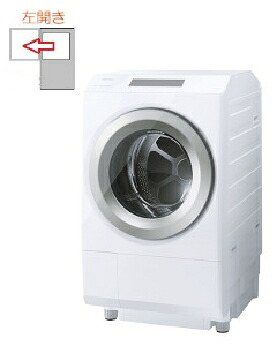 TOSHIBA（東芝） 【左開き】ドラム式洗濯乾燥機 洗濯12kg 乾燥7kg 4904530136115 ZABOON TW-127XP5L(W) [グランホワイト]