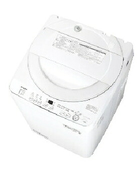 SHARP（シャープ） 全自動洗濯機 洗濯・脱水容量6kg 4550556185370 穴なし槽 ES-GE6K-W [ホワイト系]｜家電ランド　ポパイネット 44,419円
