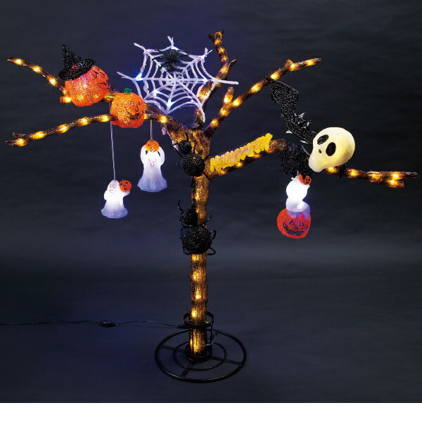 在庫有】 LEDクリスタルモチーフ ハロウィンツリーL H112cm ハロウィン装飾デコレーションツリー www.tsujide.co.jp