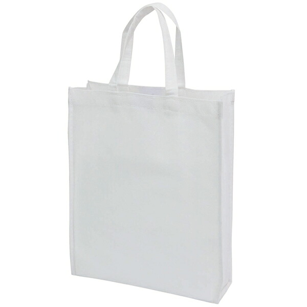 ビズソフトバック（マチ付） ホワイト　本体：35&times;28&times;底マチ8cm　PP不織布【100枚入】｜ポップギャラリー　店