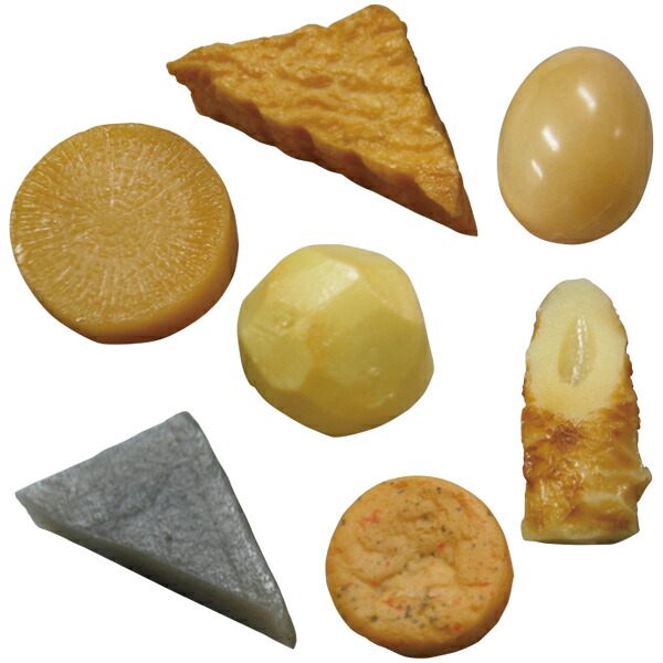 【納期一週間以上】食品サンプル おでん具材7品セット　　PVC【1セット入】