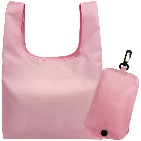 ECOコンパクトマイバッグ（シュガーピンク）　使用時：32×31×12cm　ポリエステル【100個入】