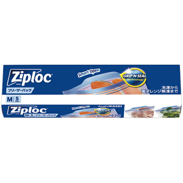 Ziplocフリーザーパック M5枚入(箱入) 3×19.3×5cm 【100個入】