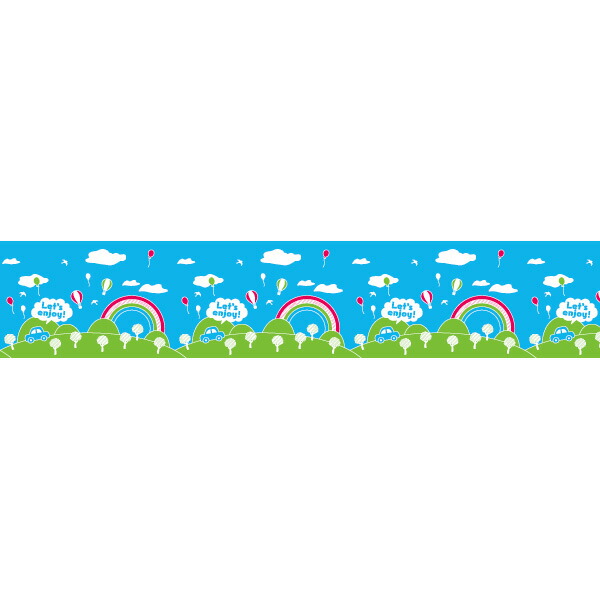 ビニール幕 行楽フェア（みんなで）　60cm×50m巻　PE【1本入】