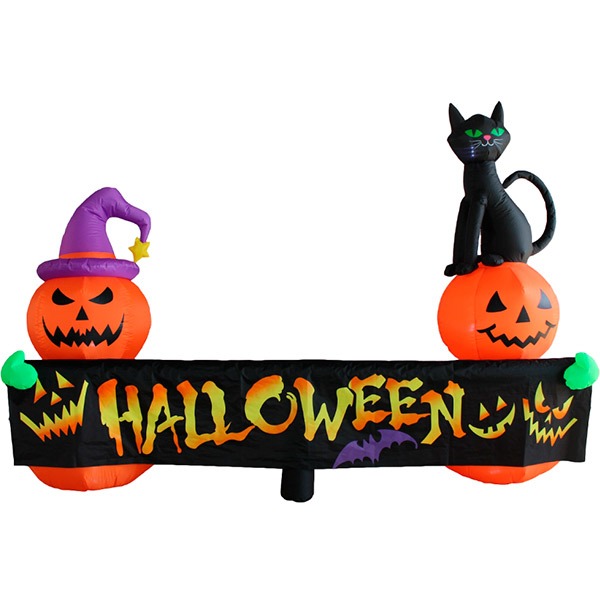 エアブロー ハロウィンバナー （高さ：150cm）　H150&times;W240&times;D53cm　ナイロン【1台入】｜ポップギャラリー　店
