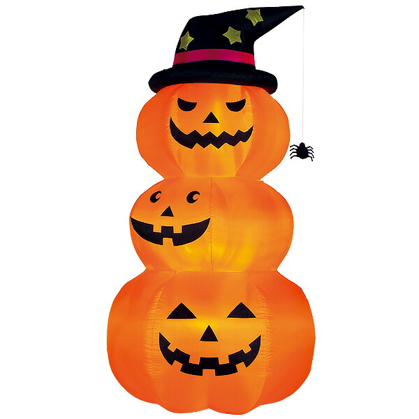 楽天市場】エアーディスプレイ 3連オレンジパンプキン L ハロウィン
