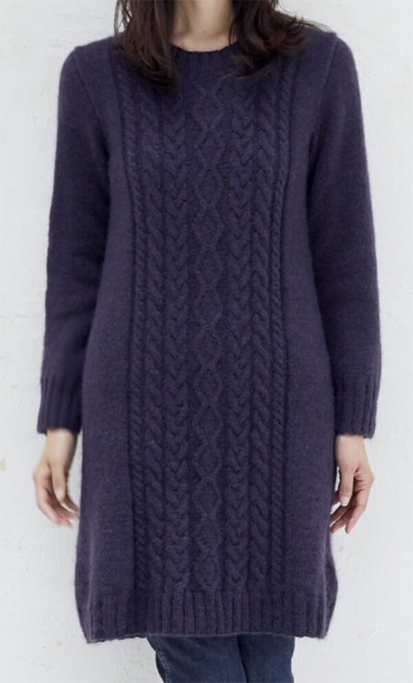 楽天市場 秋冬 ノームのワンピース 中級者 編み物キット 毛糸のプロショップ ポプラ