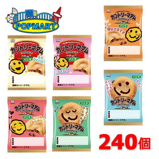 不二家 1枚カントリーマアム バニラ 1枚 × 240個セット 大量 子供会 景品 お祭り くじ引き 縁日 販促 配布 夏祭り イベント 駄菓子 お菓子 個包装 送料無料