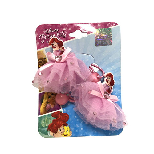 アリエル ヘアアクセサリー 2P ドレス 13739 ヘアゴム ディズニープリンセス Disney ピンク ヘアメイク ゴム ヘアアクセ 景品 プリンセス 女の子 幼児 子ども リトルマーメイド プレゼント キッズ おしゃれ 輸入品 メール便可画像