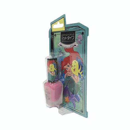 新作グッ アリエル はがせるマニキュア マットピンク ネイル マット系 マニキュア 子供 子ども Disney Princess おしゃれ お家遊び かわいい キッズコスメ 幼児 女の子 景品 お祭り ギフト キャラクター グッズ 雑貨 Sho Bi ピンク メール便配送