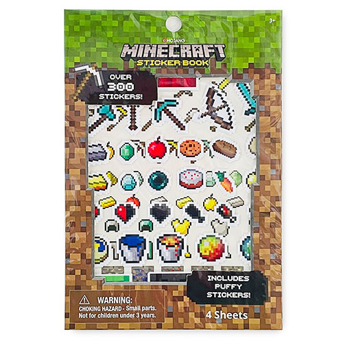 楽天市場】マインクラフト ステッカー ブック OVER300 4シート 16153