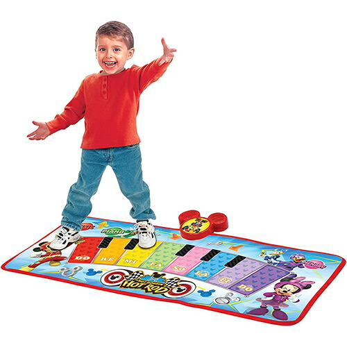 ミッキー おもちゃ ミュージックマット キッズ ピアノ マット 音楽マット ダンス 英語 ディズニー ミッキーマウス 子供 ジュニア 運動 体操 グッズ プレゼント 電子玩具 ロードレーサー プレゼント 音 サウンド 輸入品 インポート Disney Mickeymouse Electronic