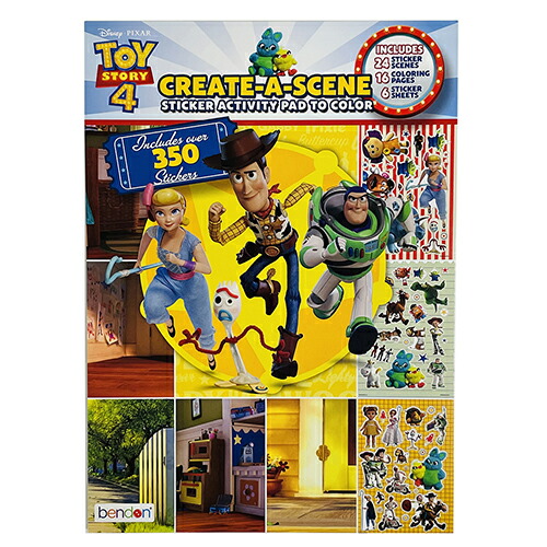 楽天市場 トイストーリー4 ぬりえ シールアクテビティ ブック ステッカー ぬり絵 塗り絵 英語 かわいい クリエイティブ おうち遊び 男の子 女の子 ディズニー ピクサー トイストーリー ウッディー バズ ボー フォーキー インポート 輸入品 おもちゃ キャラクター