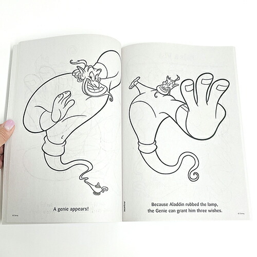 大人気定番商品 アラジン ぬりえ Three Wishes b ディズニープリンセス ぬり絵 塗り絵 カラーリングブック アクティビティーブック 知育 英語 ディズニー Disney Aladdin ジーニー 輸入品 インポート Made In Usa Whitesforracialequity Org