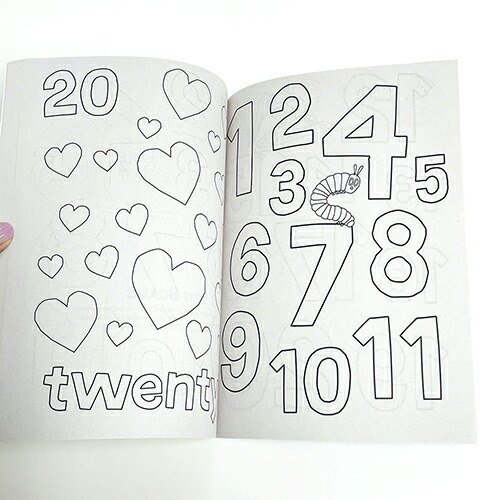 エリックカール ぬりえ ぬり絵 英語 塗り絵 アクティビティー はらぺこあおむし アクティビティーブック ナンバー かず 知育 練習 b 数字 ラーニング