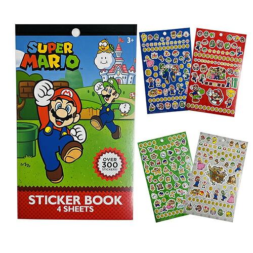 楽天市場】スーパーマリオ ステッカーパッド 4シート 16439 シール