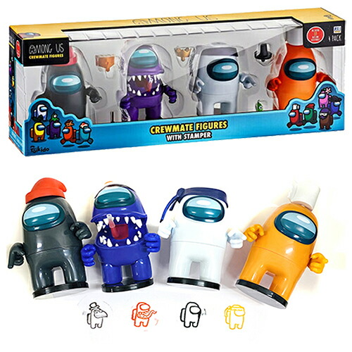 Among Us アモングアス　フィギュア4体セットB　(AU6030) Among Us AU6030 Figure, Multi-Colour : Amazon.co.uk: Toys