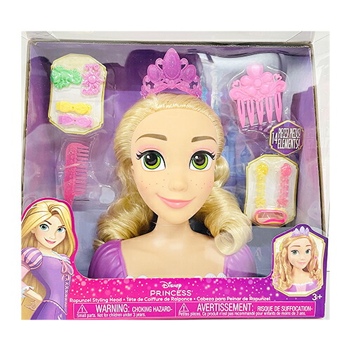 ディズニープリンセス スタイリングヘッド ラプンツェル ティアラ付き ( 87617 ) 19635 おもちゃ 人形 ドール ヘアアレンジ スタイリング スタイリスト ヘア 塔の上のラプンツェル 女の子 女子 幼稚園 保育園 人形 ヘアブラシ ゴム 輸入品 インポート USA