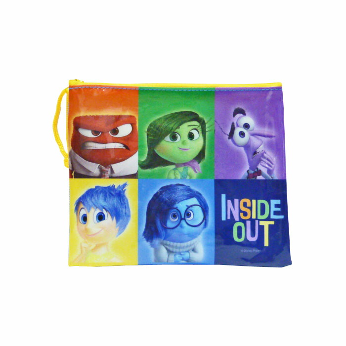 インサイドヘッド フラットポーチ 10526k Inside Out　PIXAR ポーチ ケース ヨロコビ カナシミ ムカムカ イカリ ビビリ 映画 キャラクター 雑貨 グッズ 送料無料 メール便配送画像