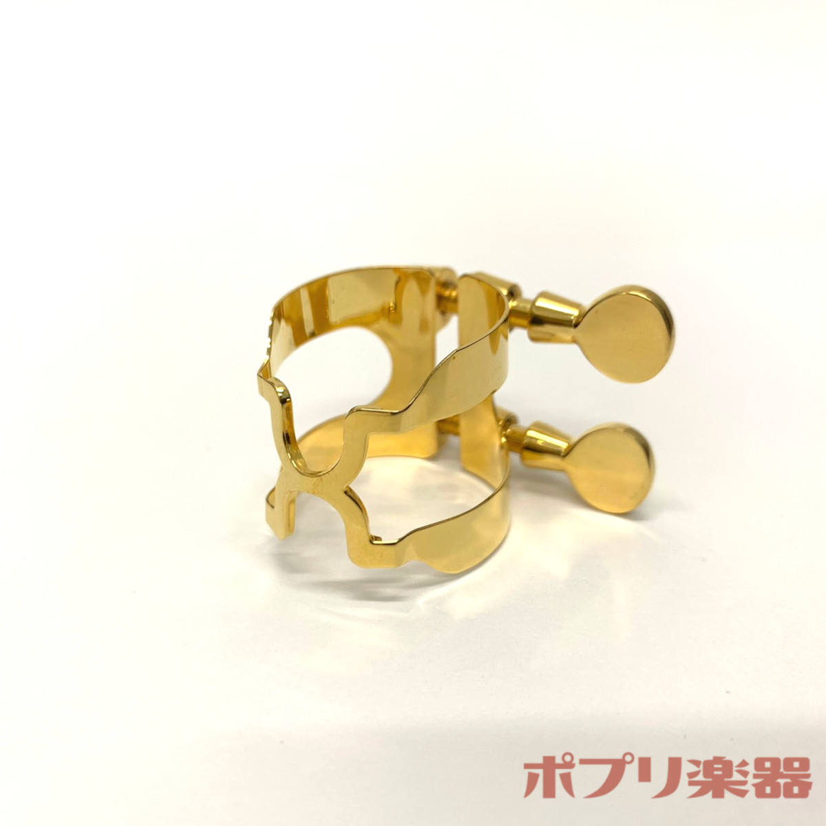 ハリソン ソプラノサックス用リガチャー SGP ラバーマウスピース用 金メッキ HARRISON Soprano Sax|ポプリ楽器