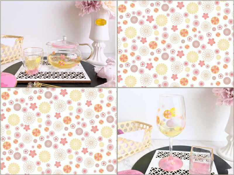 楽天市場】ポーセラーツ 転写紙 【セット】花ちらし転写紙 ※白磁