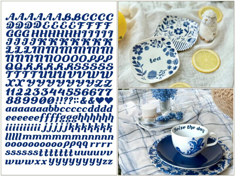 楽天市場】ポーセラーツ 転写紙 【セット割】mini イニシャル転写紙