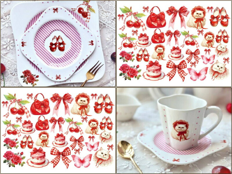 ポーセラーツ転写紙　中古 楽天市場】ポーセラーツ 転写紙 【白磁用】 櫻の宴・花緑青 転写紙