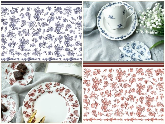 楽天市場】ポーセラーツ 転写紙 【白磁用】 アンティークローズ転写紙