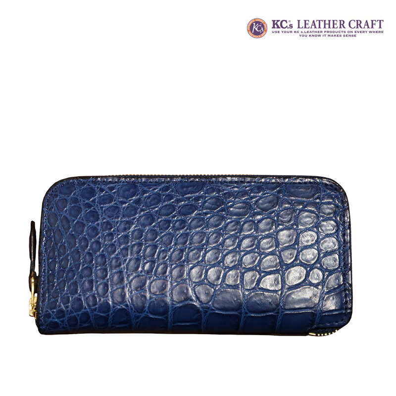 送料無料 Kc S ケイシイズ Wallet Round Zip Limited Edition Crocodile Indigo Dye ラウンドジップウォレット 藍染クロコダイル 長財布 ケーシーズ 限定モデル 日本製 Andapt Com