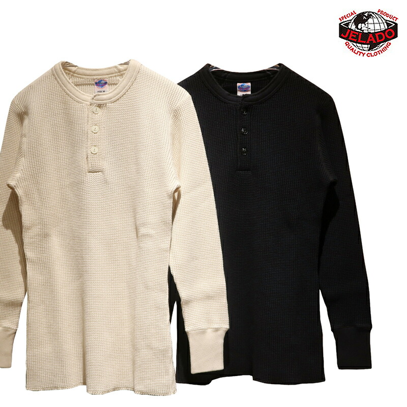 【貨物輸送無料】 JELADO（ジェラード） “MEGA THERMAL Henley Neck/メガサーマルヘンリーネック” AB94236 メンズ アメカジ サーマルシャツ ワーヘル 日本製