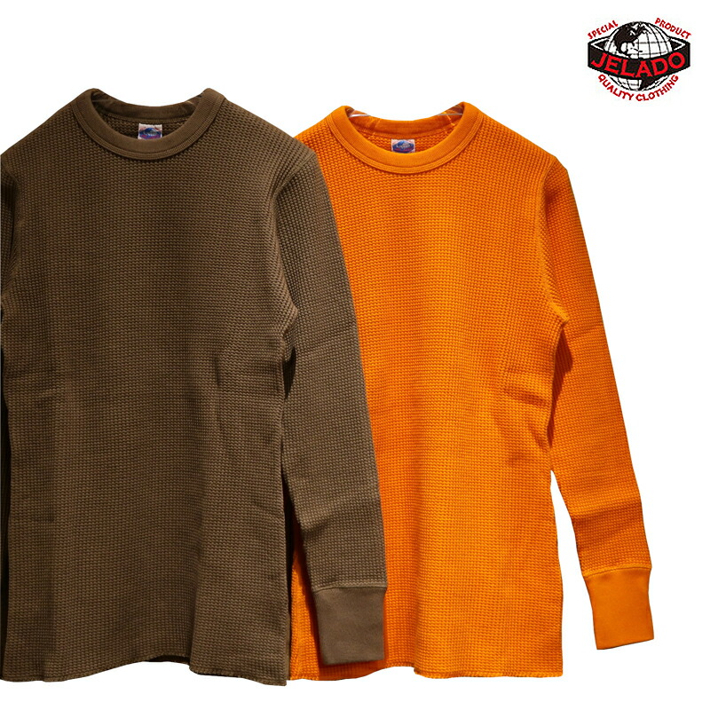 【貨物輸送無料】 JELADO（ジェラード） “MEGA THERMAL Crew Neck 2025/メガサーマルクルーネック” AB94237 メンズ アメカジ サーマルシャツ ワーヘル 2025年色つや 日本製